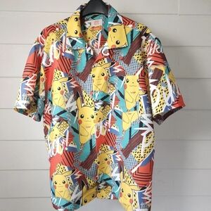 OppoSuits Pika Pikachu Pokémon Beach Summer Set Hawaiian Shirt+Shorts Mens XL